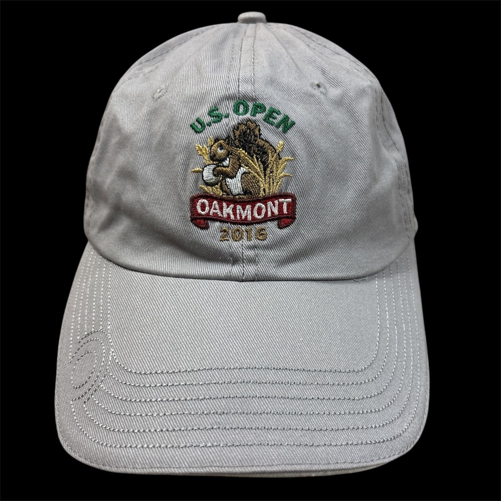 US Open Oakmont 2016 Golf‎ Hat Cap Beige Squirrel Embroidered USGA Member